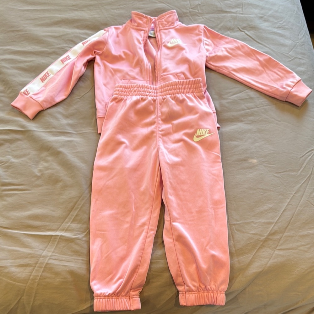 Nike Kids Pink Logo Tracksuit Set
